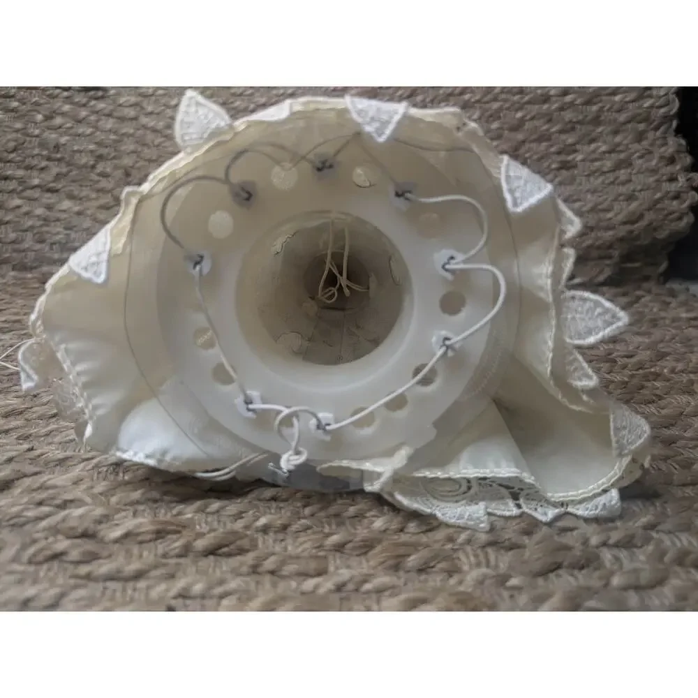 Vintage Traditions Lighted Angel Christmas Tree Topper Satin Gown Roses Beaded